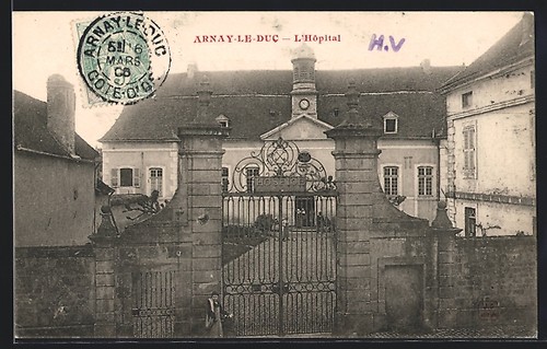 Cpa arnay duc l hôpital - arnay-le-duc,, l´hôpital