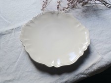 Plat à tarte à oreilles Sarreguemines ivoire Ancien