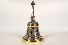 Cloche clochette de table argent vermeil Mexique orfève Tane 146,37gr XXè