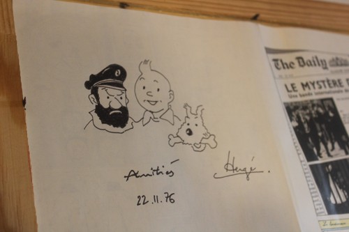 Hergé tintin dedication - tintin,
