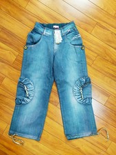 Pantalon jean cargo fille 6 ans délavé Roberto Cavalli Neuf avec étiquette