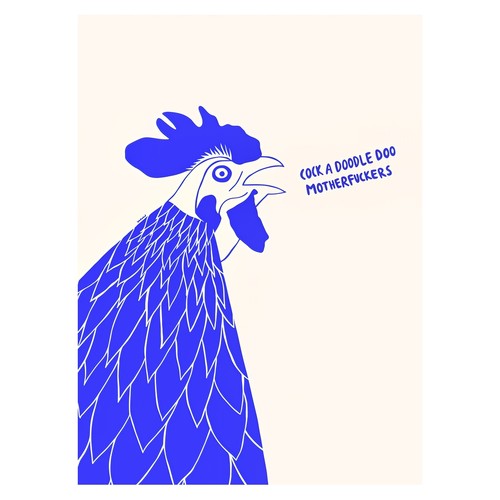 Affiche pop art coq - pop,