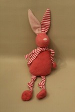 Doudou lapin rose écharpe