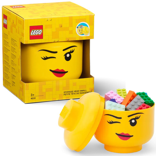 Boite lego tête rangement - lego,
