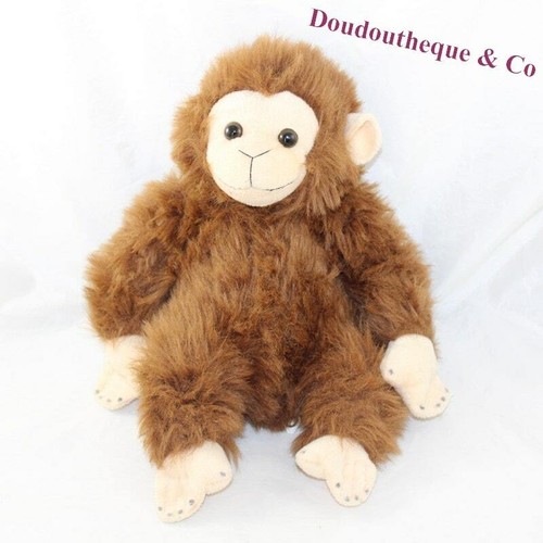 Peluche singe quadra marron - peluche,