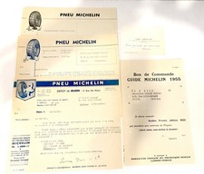 ANCIENS DOCUMENTS PUBLICITAIRES PNEUS MICHELIN BON DE COMMANDE DU GUIDE 1955
