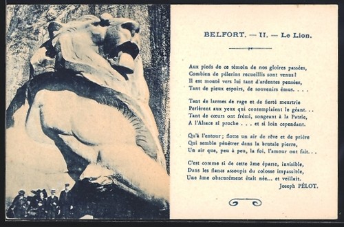Cpa belfort lion - belfort,, le