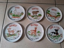 LOT DE 6 ASSIETTES A FROMAGE-