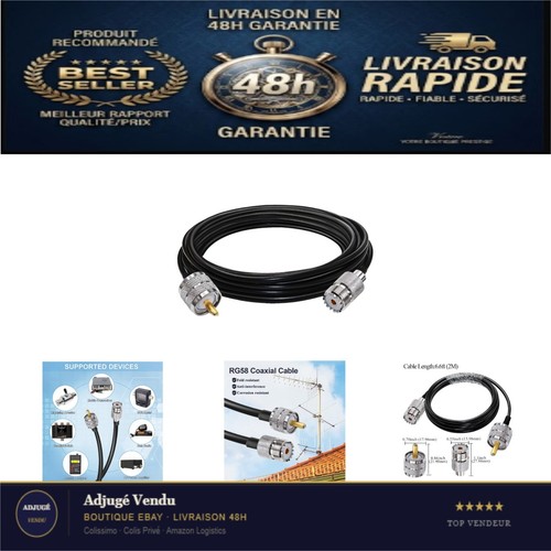 Câble coaxial so239 uhf - coaxial,