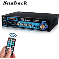 Ampli Tuner Stéréo Bluetooth 5,0 2000W Entrée Phono HDMI USB SD FM