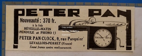 Publicité peter pan réveil - peter,
