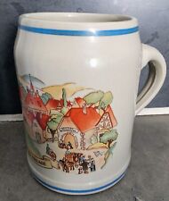 2- Vintage jolie chope à bière grès 0,5L LA BRASSERIE DU VILLAGE Kanterbraü Cxx