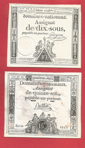 Ensemble assignats de - de, 2