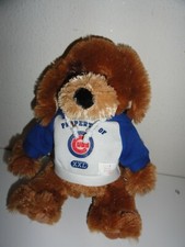CUTE CHICAGO CUBS PLUSH BEAR WITH HOODIE-9 1/2" TALL X 8" WIDE