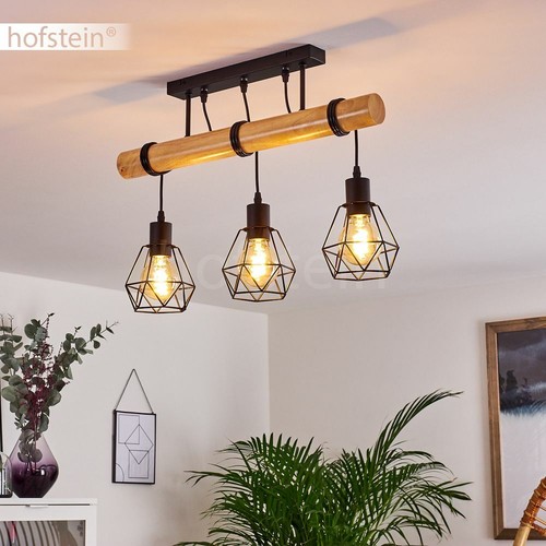 Plafonnier bois lustre - plafonnier,