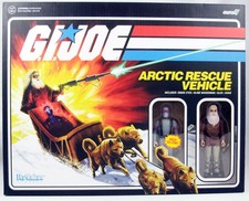 G.I.Joe - Figurine ReAction Super7 - Arctic Rescue Vehicle with Snake Eyes & Bli