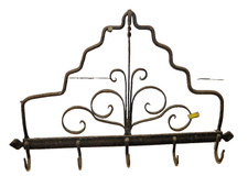 porte cochonaille mural en fer avec des oiseaux / porte ustensiles 