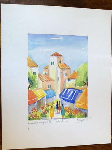 Aquarelle originale j - /,