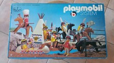 Playmobil  SYSTEM  7 klicky indiens tipi 3406 v2 vintage boite Voir Description