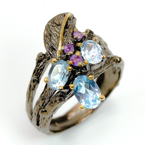 Bijou fait main topaze - , bleue