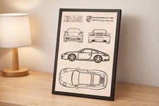 🚗 Tableau bois Porsche 911