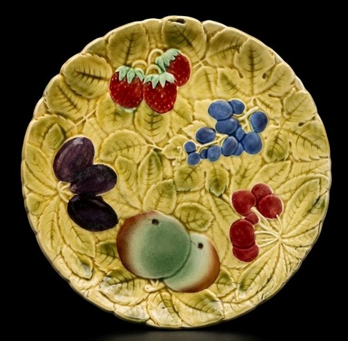 Plat rond barbotine majolica - rond,