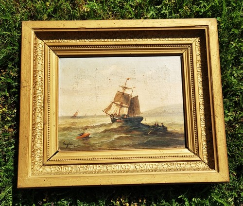 Superbe marine huile sur toile