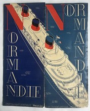 Ancien écorché brochure paquebot Normandie Maximilien Vox 1935 CGT French line