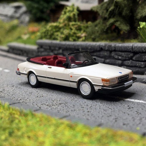 Saab 900 cabriolet blanc - saab, cabriolet,