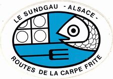 autocollant - ROUTE DE LA CARPE FRITE - ALSACE - Sticker collector vintage