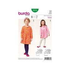 9371 PATRON BURDA  CREATIONS ROBE AUTOMNE HIVER  18 MOIS AU 6 ANS