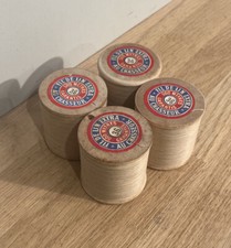 Lot De 4 Anciennes Bobines De Fil De Lin Extra Au Chasseur Nº36