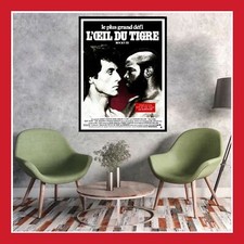 TOILE COTON AFFICHE CINEMA MOVIE SORTIE FILM POSTER ROCKY 3 L’OEIL DU TIGRE DVD