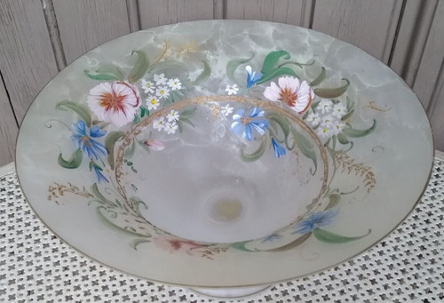 Grande coupe verre peinte - coupe,