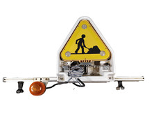 PANNEAU DE SIGNALISATION RELEVABLE / ESCAMOTABLE "TRAVAUX" TRI FLASH TRIANGLE