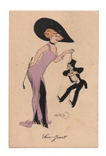 CPA 6627. Illustrateur GIRIS . Mode . Mondaine. Prostituée.  Charme