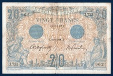 RARE Billet 20 Francs Bleu, 8