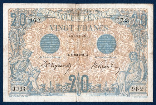 Rare billet francs bleu - billet,