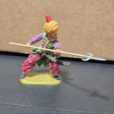 RARE FIGURINE 7 cm ELASTOLIN ANCIENNE TURC OTTOMAN HALLEBARDE MAGNIFIQUE