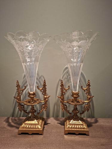 Paire vases cornet napoléon - paire,