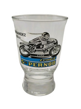 ?️ Verre ancien Écurie Ste Pernod Moto GP – Yamaha 350cc – Motard Vintage