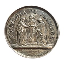 Medaille Mariage Boîte Argent 40mm 16,3gr