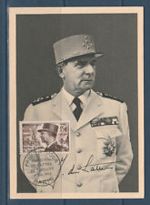 carte  1er jour   Maréchal de Lattre De Tassigny  75  Paris   1952