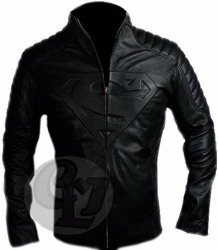Clj veste cuir motard superman - cuir,