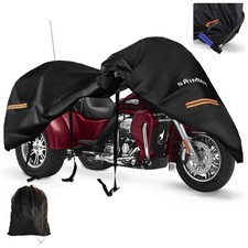 Housse de moto Trike pour Harley Davidson à 3 roues - Étanche - Rangement ext...