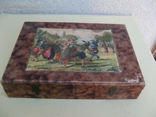 ANCIEN COFFRET EN BOIS de COULEURS J.M. PAILLARD - Vide -  circa 1950 - BRETONS