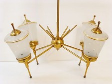 IMPORTANT LUSTRE PLAFONNIER SPUTNIK 1950 VINTAGE FRENCH ATOMIC 50's CHANDELIER