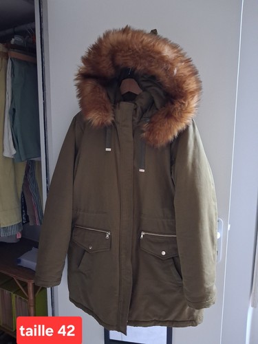 Parka chaude kaki - , fausse