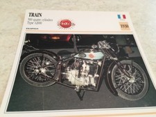 Carte moto Train 500 4 cylindres type 12000 1930 collection Atlas motorbike FR