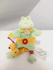 Doudou Et Compagnie Grenouille Verte Canard Jaune Grelot Doudou Plat Marionnette